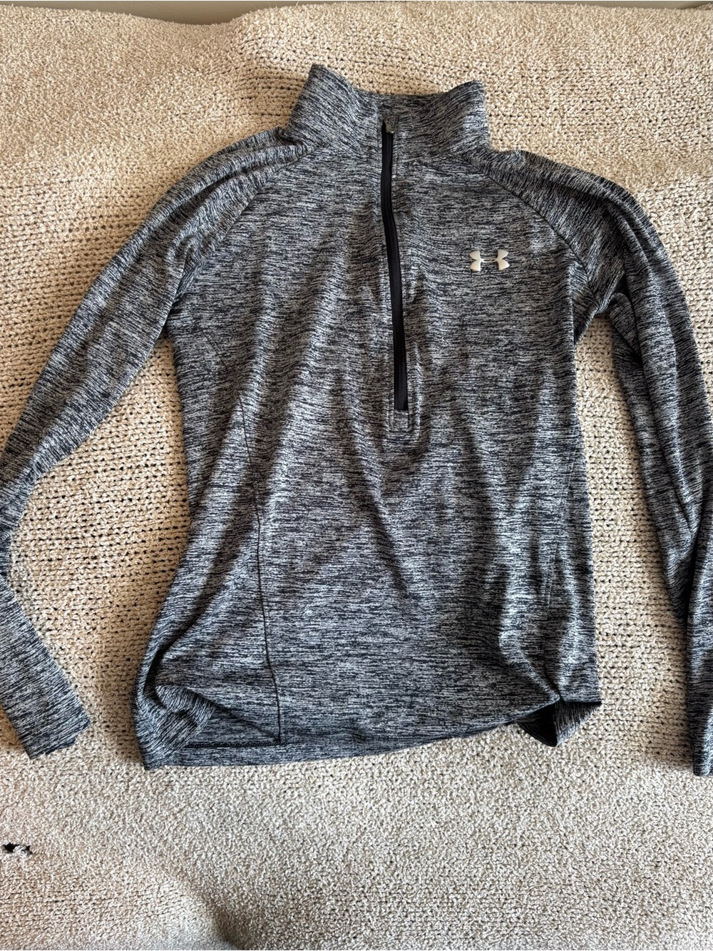 Under Armour Women's Heather Gray Quarter-Zip Performance Pullover